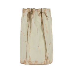 Prada Women Sand Leather Skirt